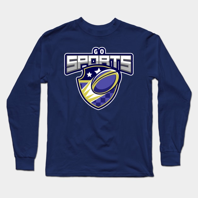 Go Sports - Rugby Fan Long Sleeve T-Shirt by Meta Cortex